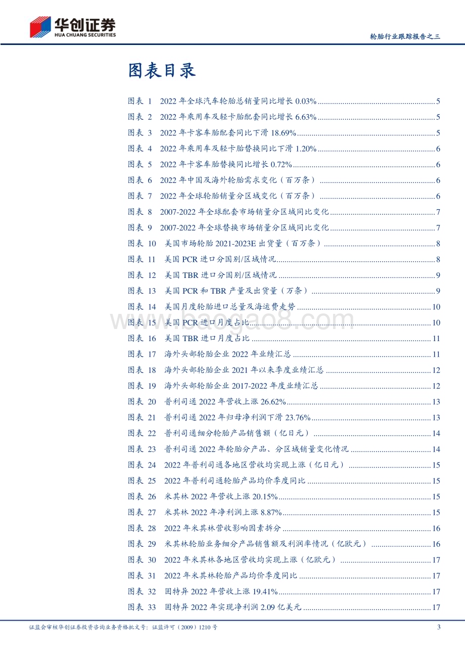 20230314_华创证券_轮胎行业证券研究报告：全球轮胎市场2022年总结市场总需求稳定区域化及企业盈利分化明显_28页.pdf_第3页