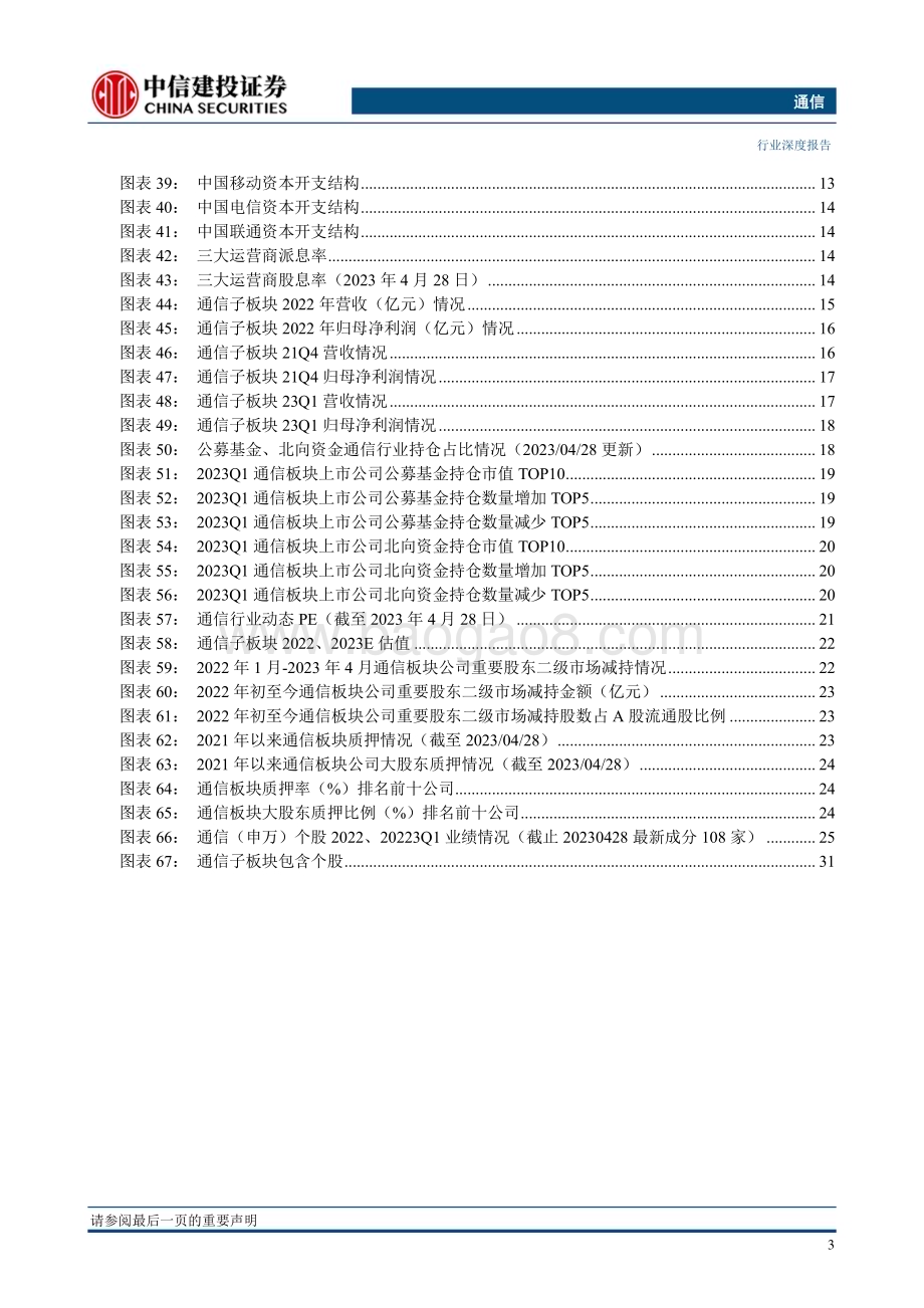 20230505_中信建投证券_通信行业证券研究报告：通信行业经营良好建议重视云计算、运营商、物联网等板块_40页.pdf_第4页