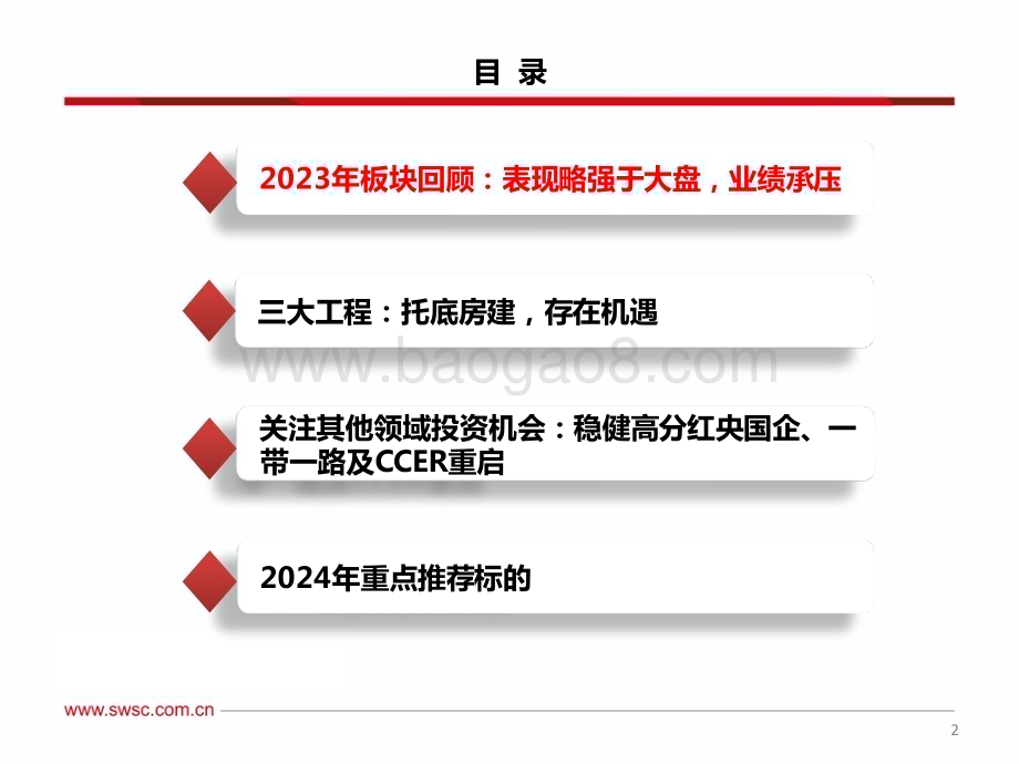 20231220_西南证券_建筑行业2024年投资策略：“三大工程”托底房建细分领域存在机遇_34页.pdf_第3页