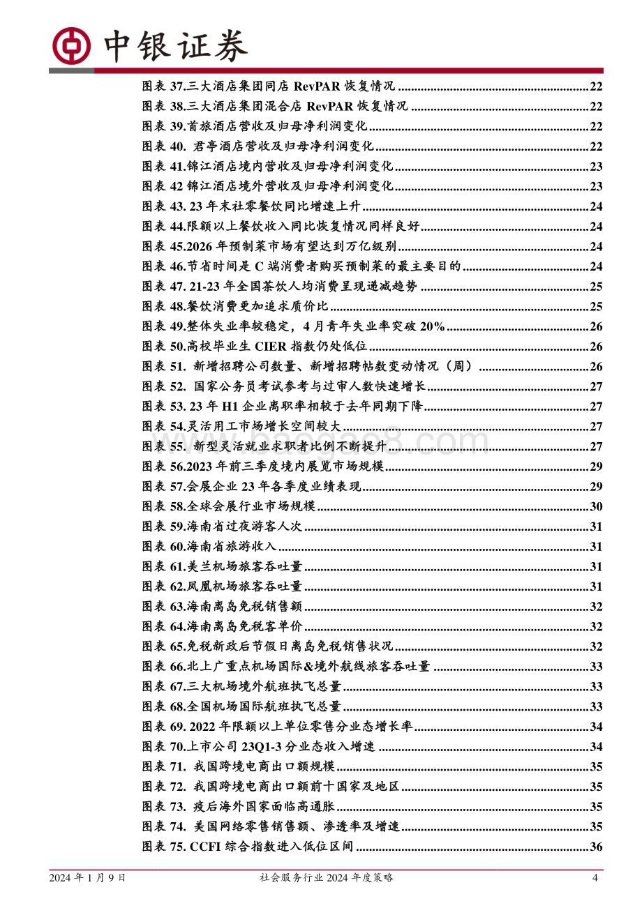 20240109_中银国际_社会服务行业2024年度策略：全年复苏预期兑现后性价比消费值得关注_40页.pdf_第4页