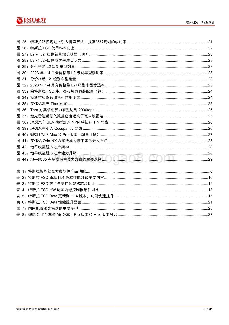 20230625_长江证券_汽车行业特斯拉FSD升级看智驾：软硬协同全面迭代拥抱智驾星辰大海_31页.pdf_第5页