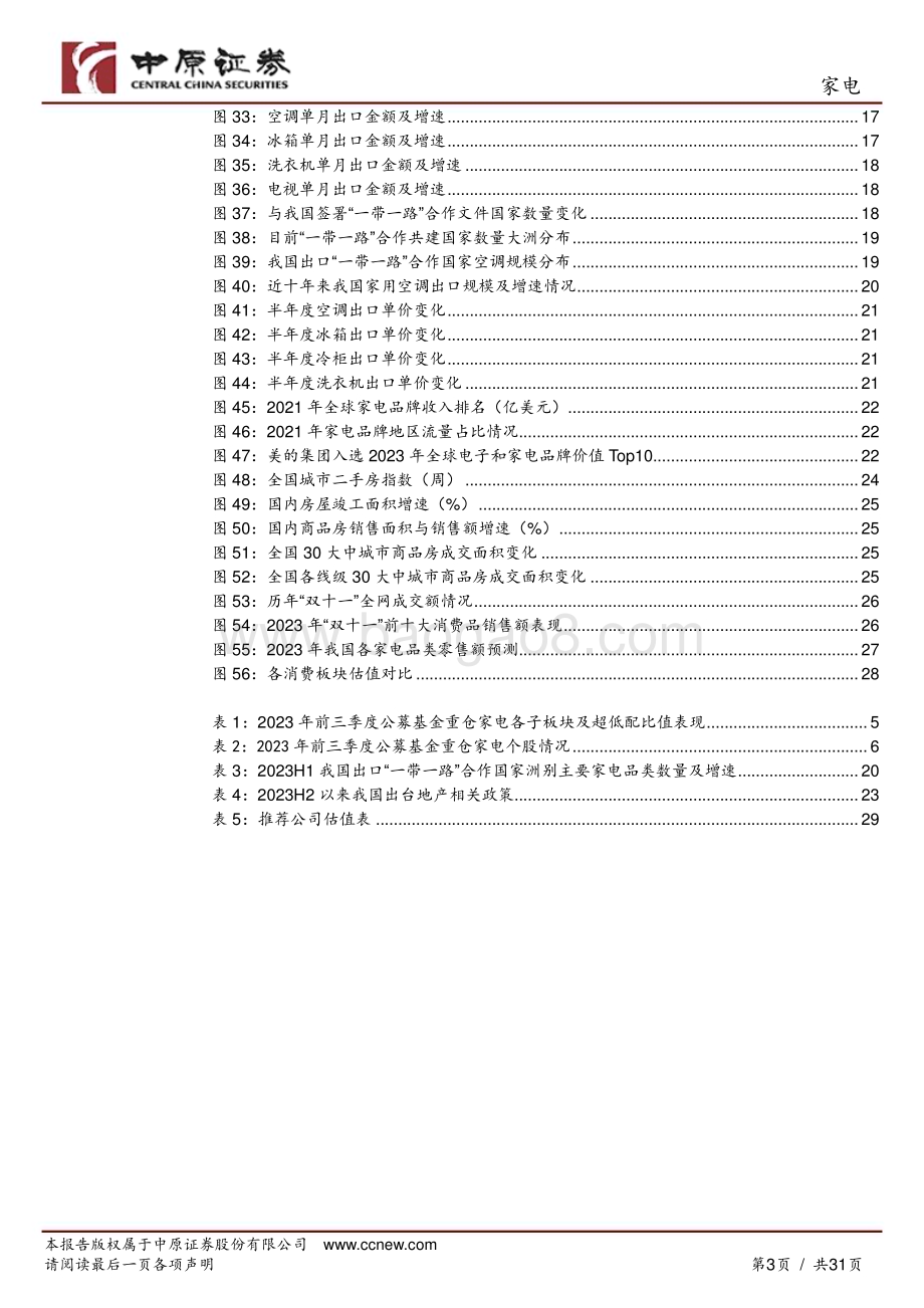 20231127_中原证券_家电行业年度策略：坚定行业景气复苏外看龙头内选成长_31页.pdf_第3页