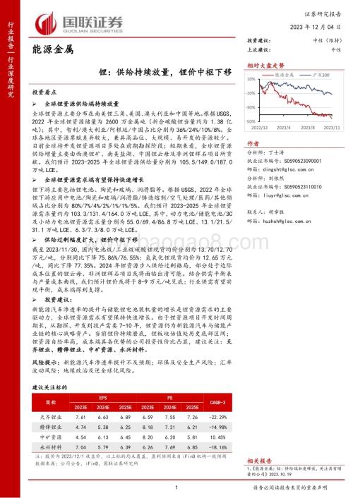 20231204_国联证券_能源金属行业：锂供给持续放量锂价中枢下移_27页.pdf