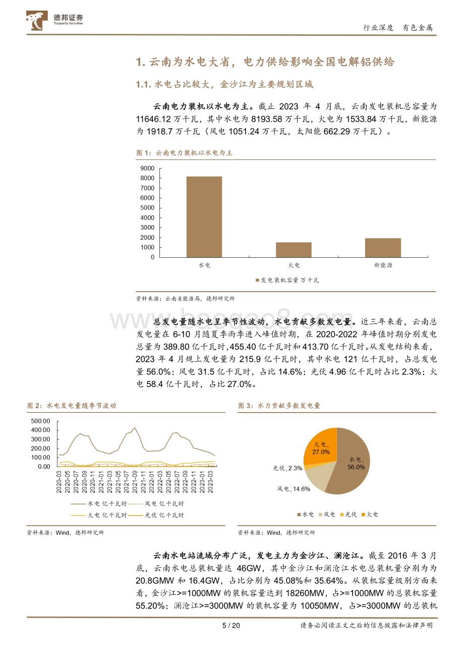 20230705_德邦证券_有色金属行业深度报告：电解铝汛期复产开启供给扰动仍存_20页.pdf_第5页