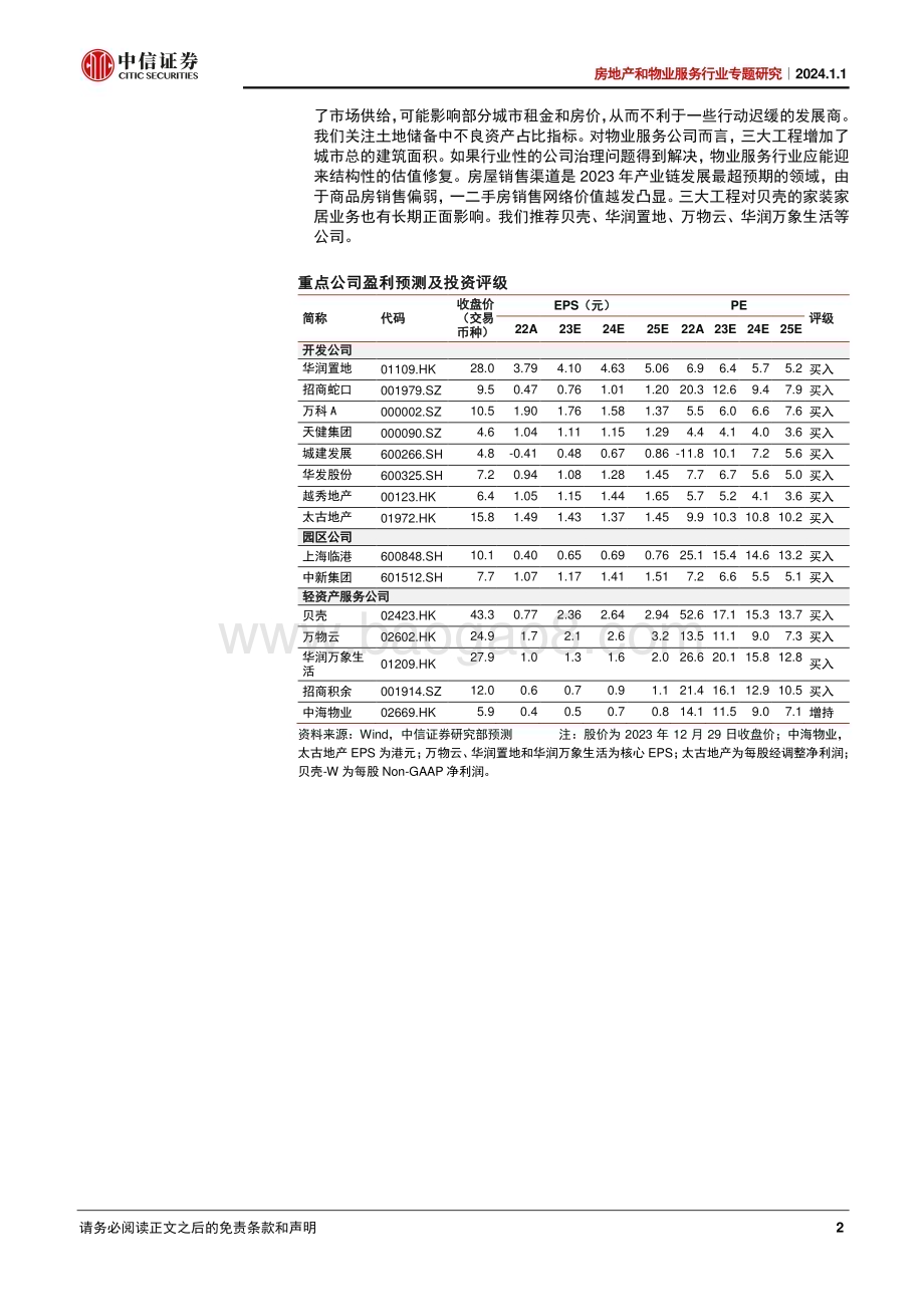 20240101_中信证券_房地产和物业服务行业专题研究：三大工程影响供给扩容投资托底_33页.pdf_第2页