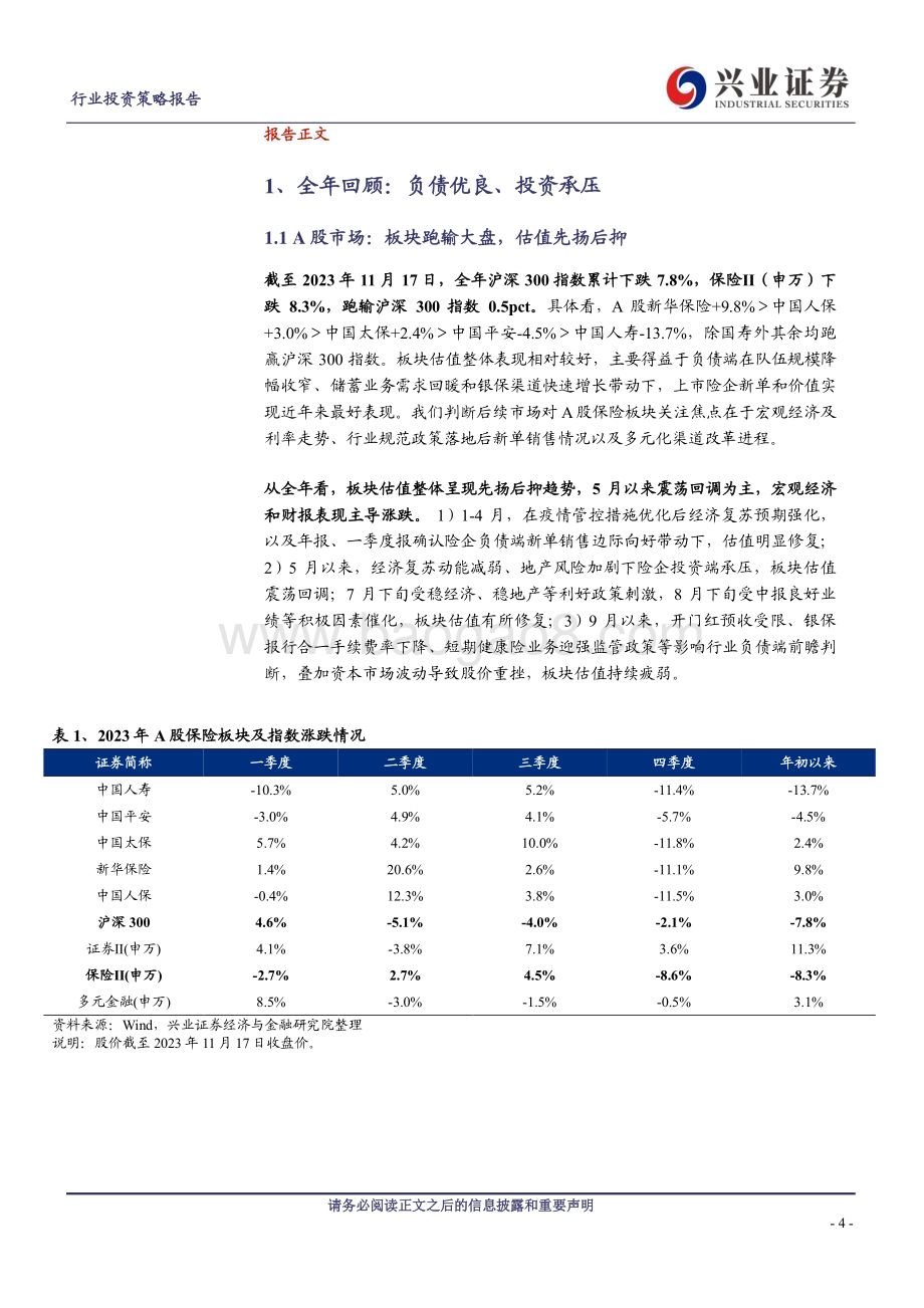 20231204_兴业证券_保险行业2024年投资策略：新渠道格局新发展征程_34页.pdf_第4页