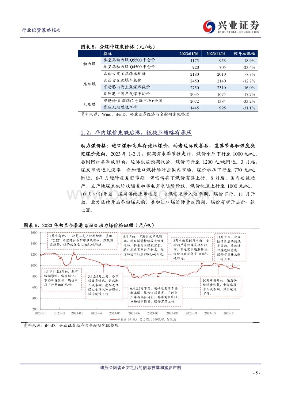 20231205_兴业证券_煤炭行业2024年年度策略：供应回归低速增长低波高息红利持续_33页.pdf_第5页
