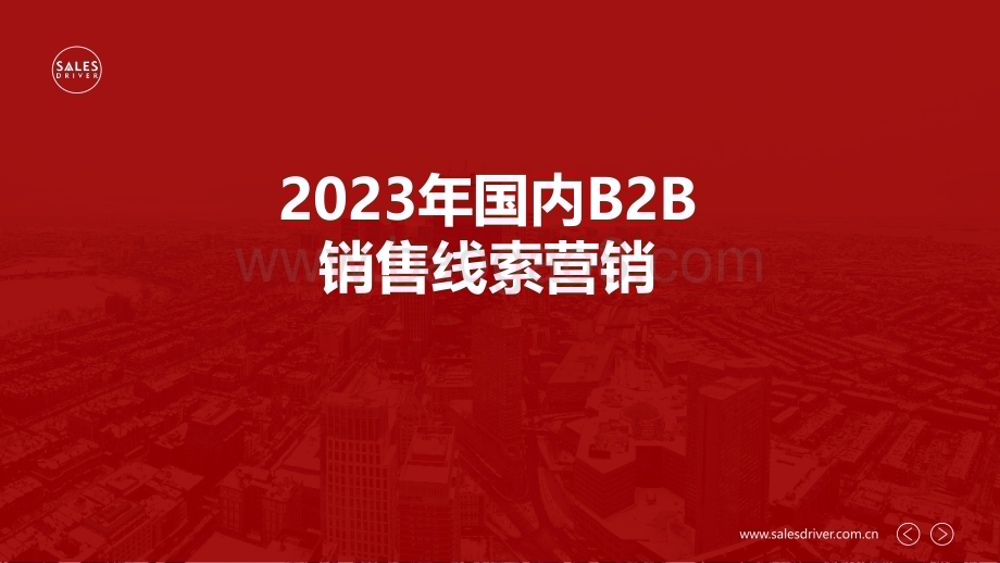 20240104_salesdriver_B2B行业：2023年国内B2B销售线索营销_30页.pdf_第1页