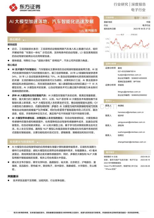 20230627_东方证券_电子行业证券研究报告：AI大模型加速落地汽车智能化迅速发展_30页.pdf