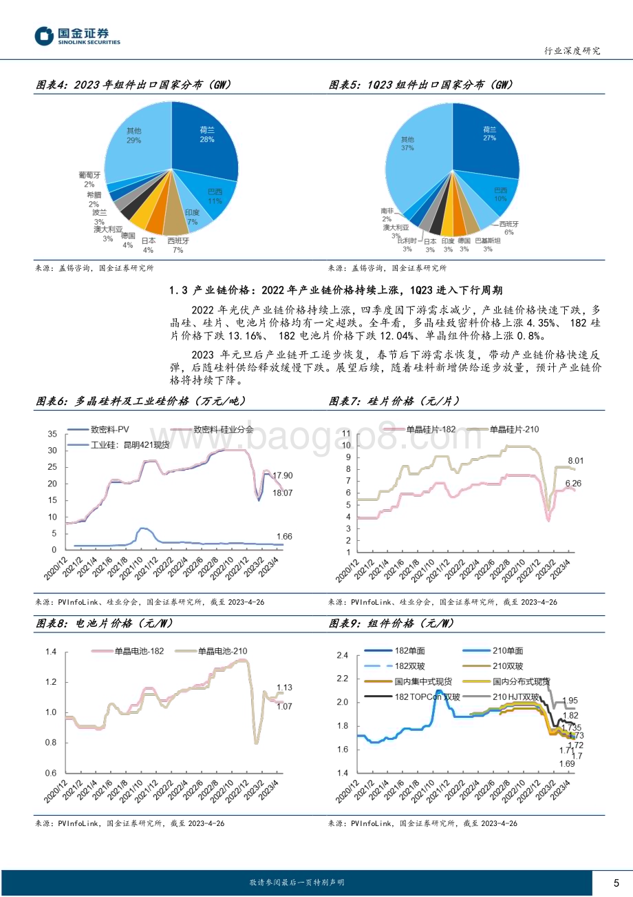 20230506_国金证券_新能源发电设备行业光伏板块业绩总结：行业高景气延续环节表现分化_23页.pdf_第5页