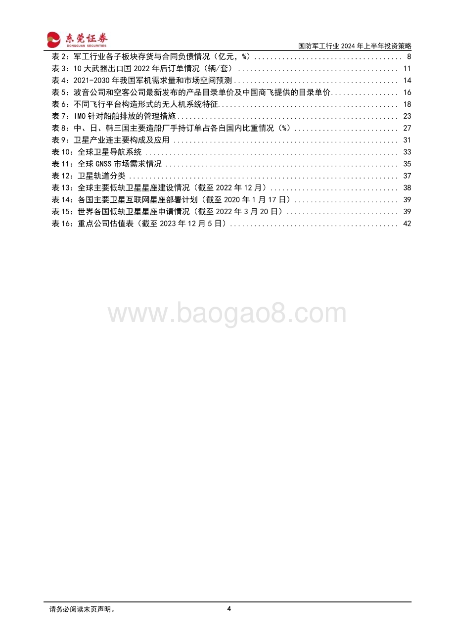 20231206_东莞证券_国防军工行业2024年上半年投资策略：估值低位成长再起航_44页.pdf_第4页