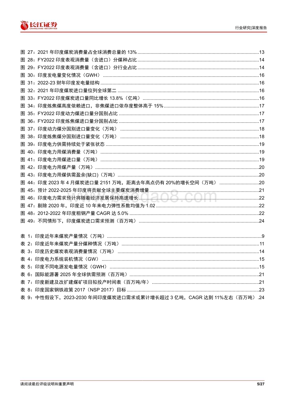 20230627_长江证券_煤炭与消费用燃料行业证券研究报告：印度支撑海外煤价的中坚力量_27页.pdf_第5页