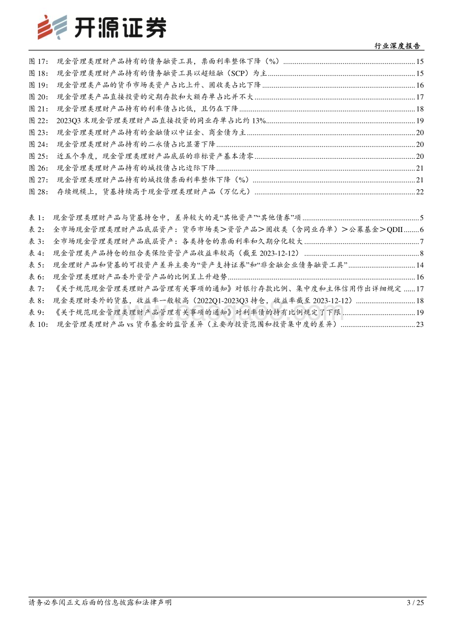 20231213_开源证券_银行业理财持仓全景扫描系列：探寻现金类理财的“底层密码”_25页.pdf_第3页