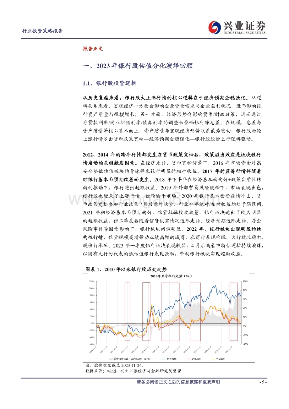 20231129_兴业证券_银行业2024年度策略报告：业绩底部估值起点_45页.pdf_第5页