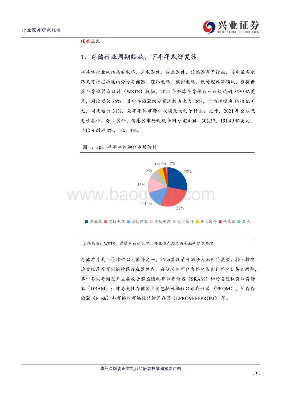 20230508_兴业证券_电子行业证券研究报告：存储行业拐点已至AI技术革命加速需求爆发_37页.pdf_第5页