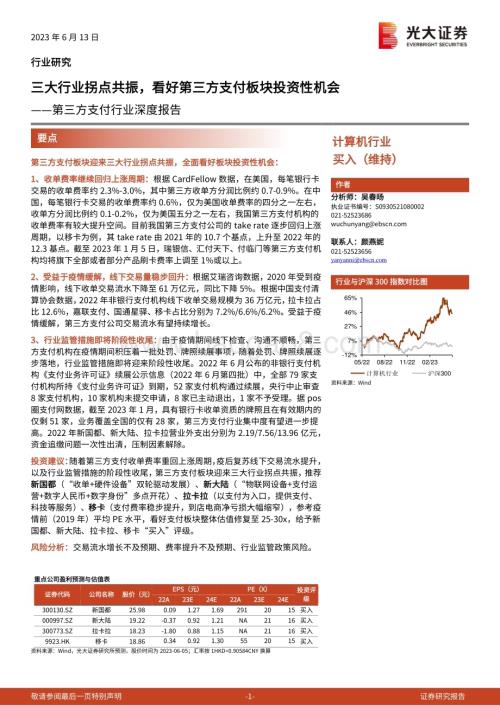 20230613_光大证券_第三方支付行业深度报告：三大行业拐点共振看好第三方支付板块投资性机会_42页.pdf