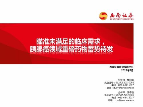 20230620_西南证券_医药行业证券研究报告：瞄准未满足的临床需求胰腺癌领域重磅药物蓄势待发_41页.pdf