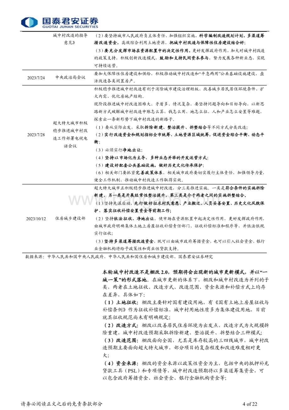 20231129_国泰君安_房地产行业地产论道之城中村改造日本篇：创新金融发力城改_22页.pdf_第4页