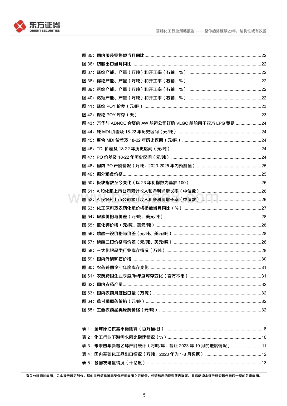 20231124_东方证券_化工行业2024年度投资策略：整体趋势延续23年结构性或有改善_39页.pdf_第5页