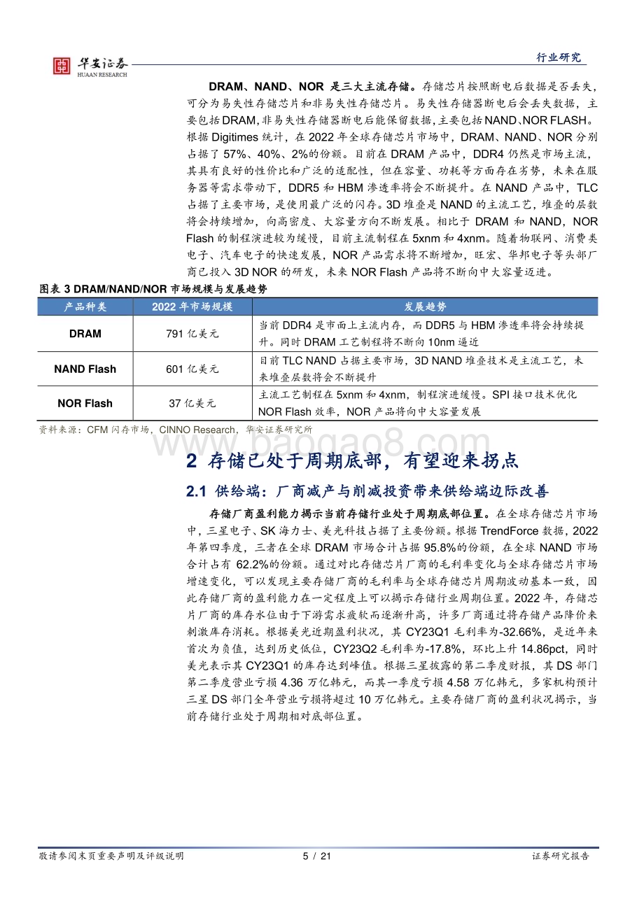 20230916_华安证券_半导体行业深度报告：存储行业已处周期底部新需求加速拐点到来_21页.pdf_第5页