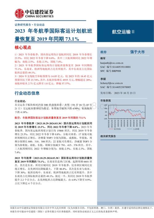 20231023_中信建投_航空运输行业证券研究报告：2023年冬航季国际客运航班量恢复至2019年同期的73.1%_25页.pdf