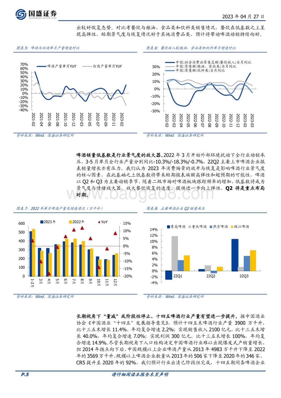 20230427_国盛证券_食品饮料行业证券研究报告：如何看待2023年的啤酒行业？_20页.pdf_第5页