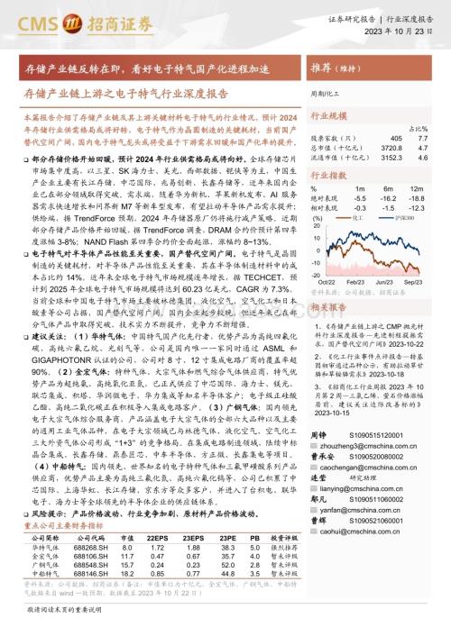 20231023_招商证券_化工行业存储产业链上游之电子特气行业深度报告：存储产业链反转在即看好电子特气国产化进程加速_23页.pdf