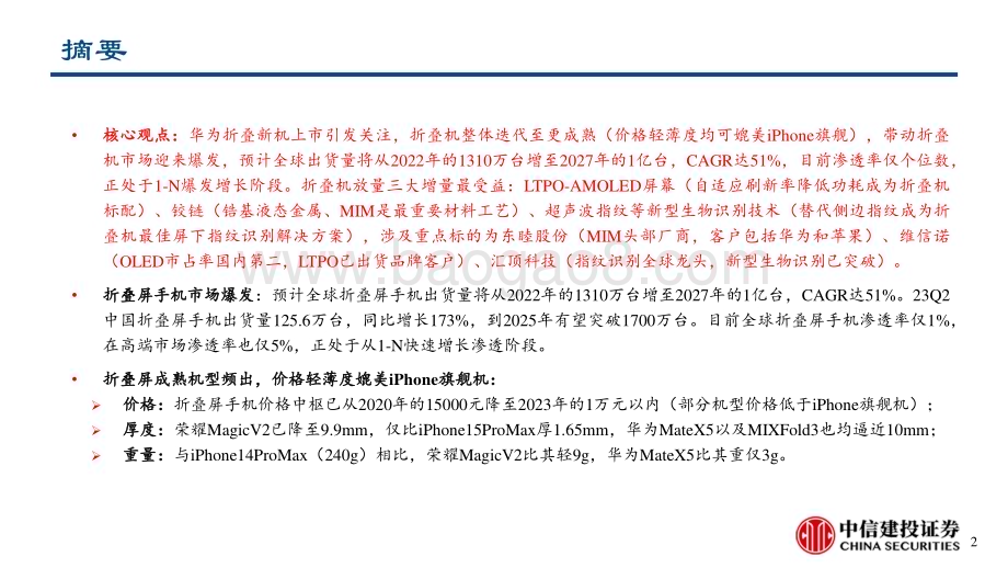 20231012_中信建投证券_电子行业证券研究报告：折叠屏系列_42页.pdf_第2页