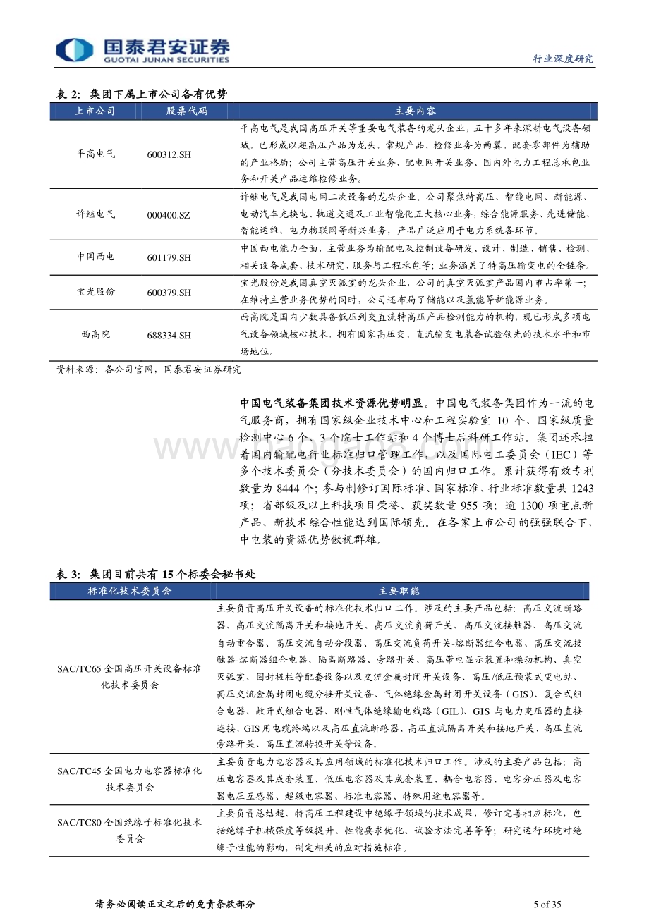 20230802_国泰君安证券_电网行业中国电气装备集团深度报告：电网建设新潮至千亿巨头乘风起_35页.pdf_第5页