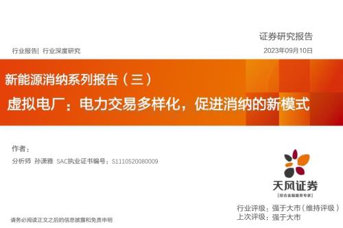 20230910_天风证券_新能源行业消纳系列报告：虚拟电厂电力交易多样化促进消纳的新模式_28页.pdf