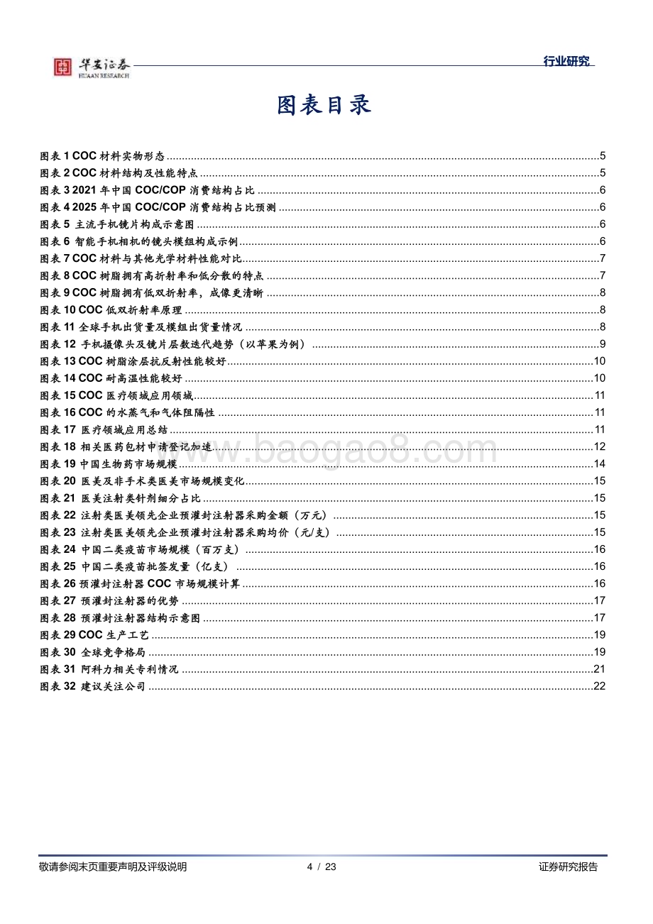20230720_华安证券_基础化工行业证券研究报告：COC材料产业化加速国产替代空间广阔_23页.pdf_第4页