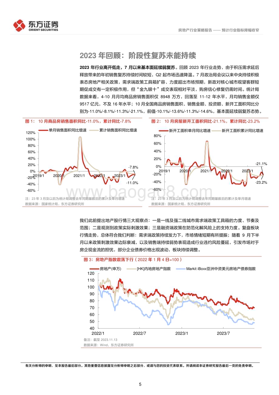 20231122_东方证券_房地产行业2024年度投资策略：预计行业指标降幅收窄_28页.pdf_第5页