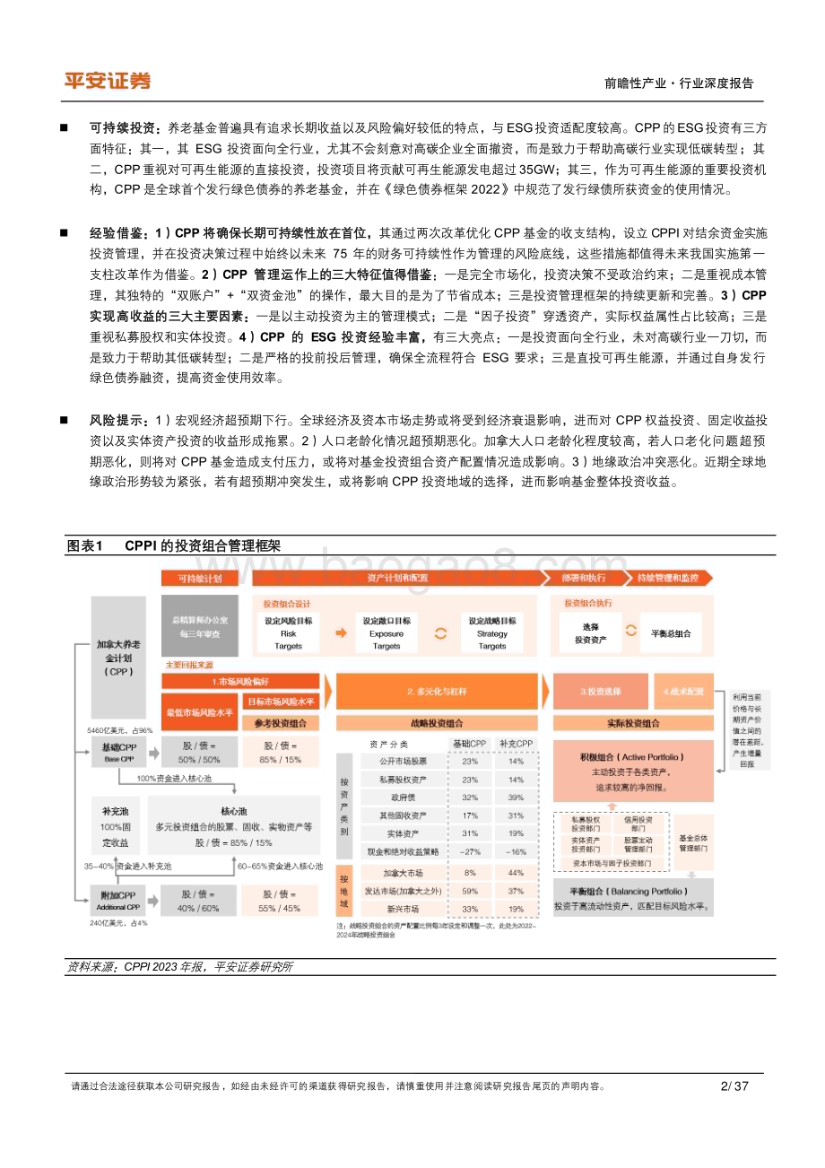 20230804_平安证券_前瞻性产业行业全球公共养老金研究系列报告：加拿大CPP追寻财务可持续的终极答案_37页.pdf_第2页