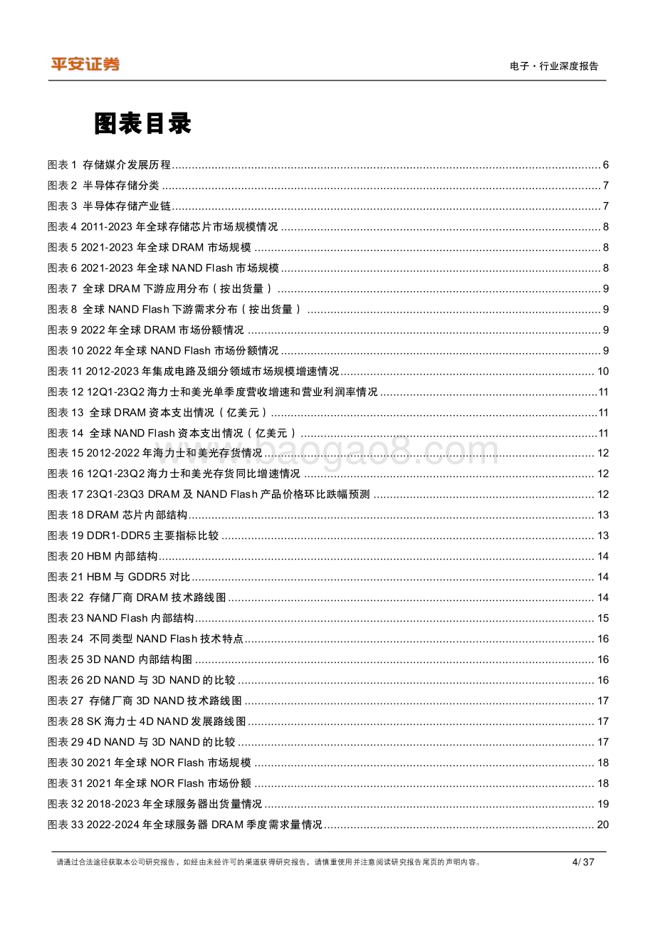 20230816_平安证券_电子行业半导体存储专题：短期存储周期有望见底中长期看好国产化加速_37页.pdf_第4页
