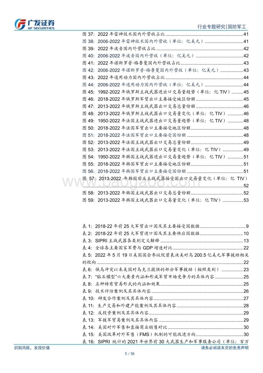 20231019_广发证券_国防军工行业证券研究报告：军贸新一轮景气向上强调装备、技术和产能“走出去”_56页.pdf_第5页
