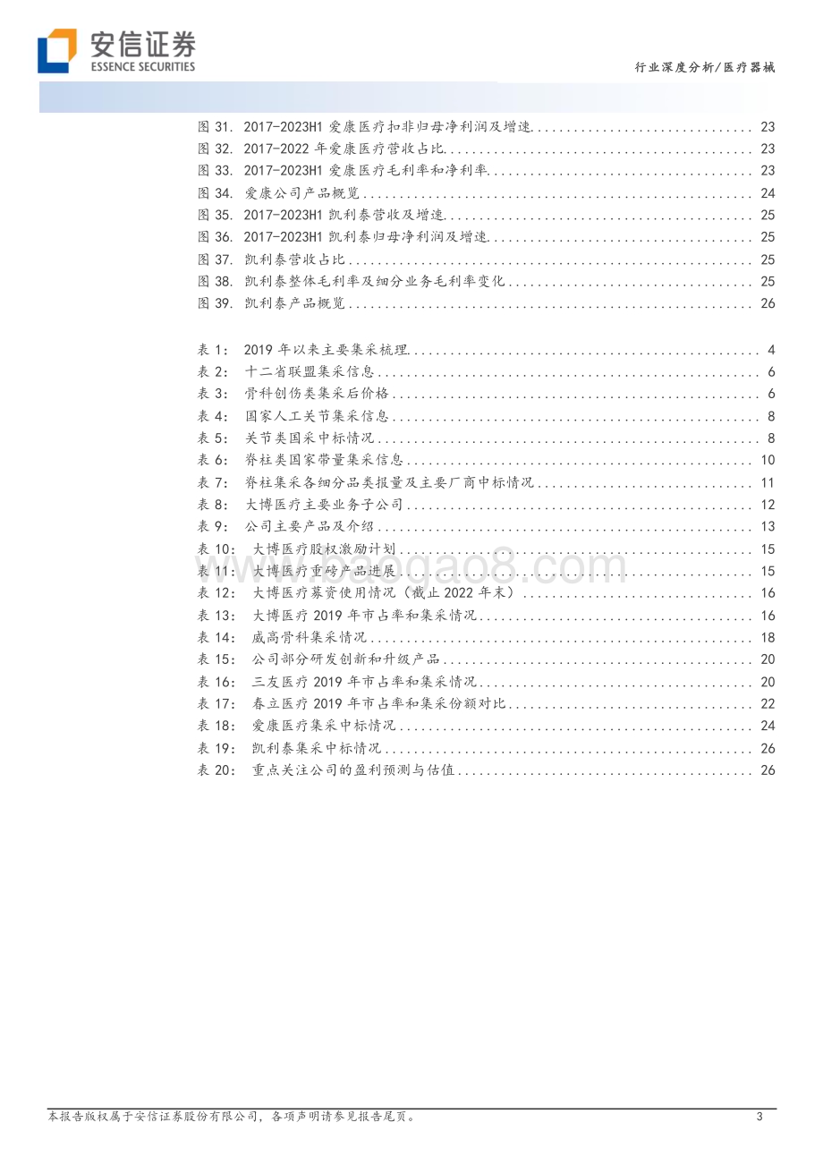 20230928_安信证券_骨科行业证券研究报告：核心细分赛道政策落地制度设计不断优化国产龙头开启发展新篇章_28页.pdf_第3页