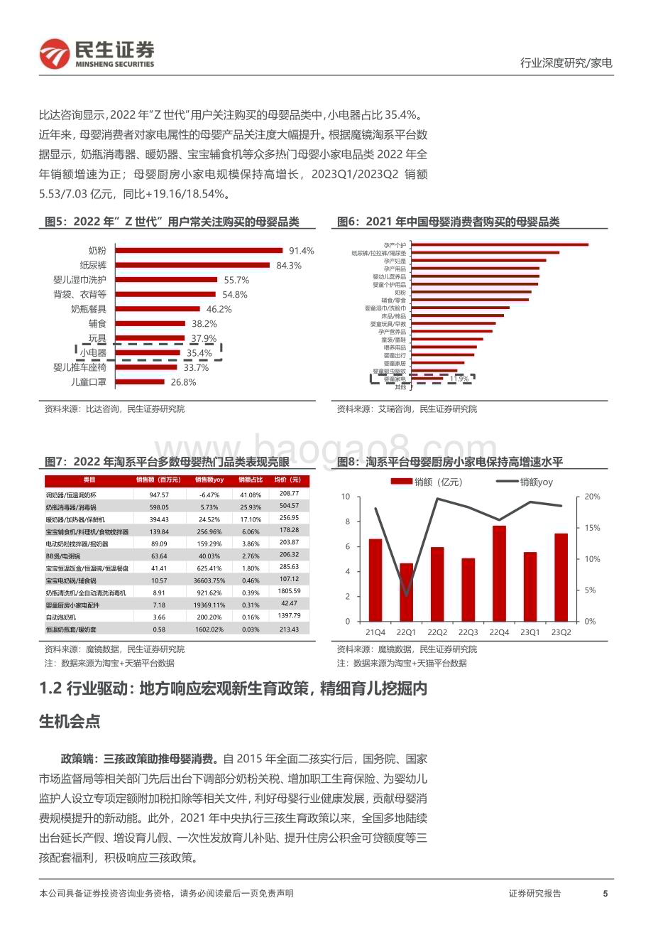 20230802_民生证券_母婴家电行业深度报告：发轫之始拥抱育儿新趋势_31页.pdf_第5页