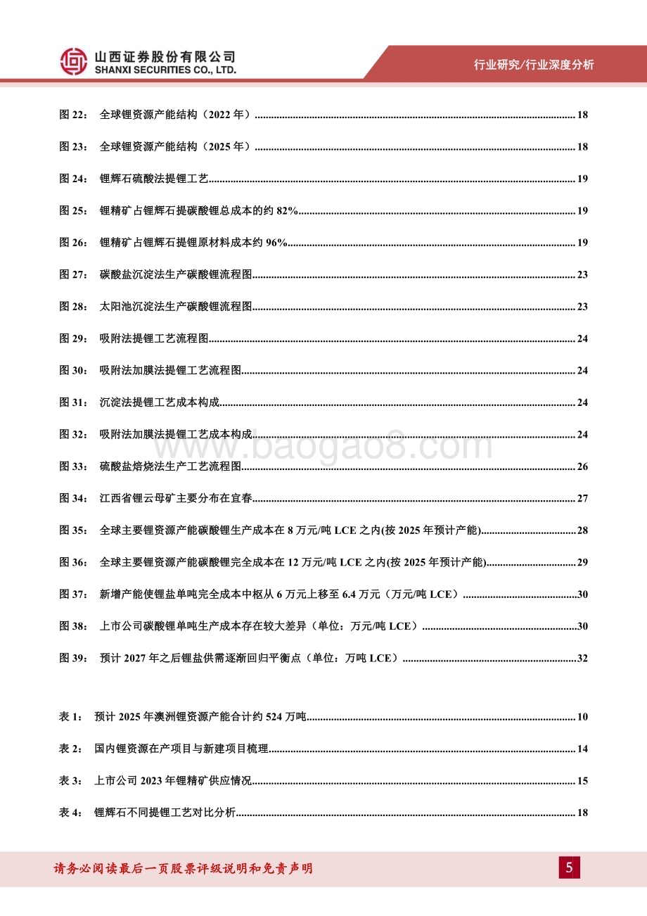 20231102_山西证券_锂行业证券研究报告：2024年后供给增速放缓成本中枢小幅上移_35页.pdf_第5页