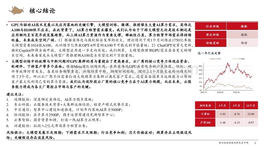 20231010_西部证券_计算机行业算力租赁深度研究报告：大模型发展的关键引擎看好AI算力高景气持续_37页.pdf_第2页