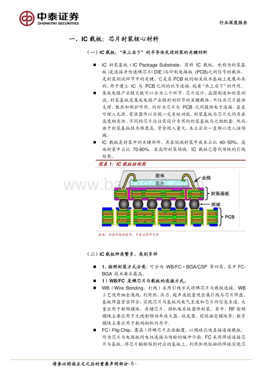 20231101_中泰证券_电子行业证券研究报告：封装核心原材料长期紧缺IC载板国产替代正当时_27页.pdf_第5页
