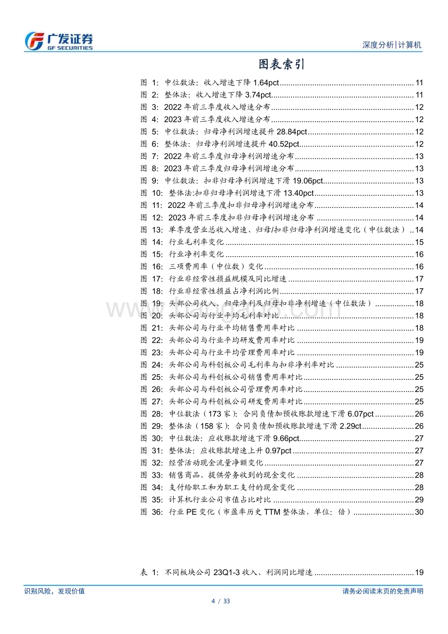 20231102_广发证券_计算机行业证券研究报告：收入企稳利润弱修复To B板块更具成长持续性_33页.pdf_第4页