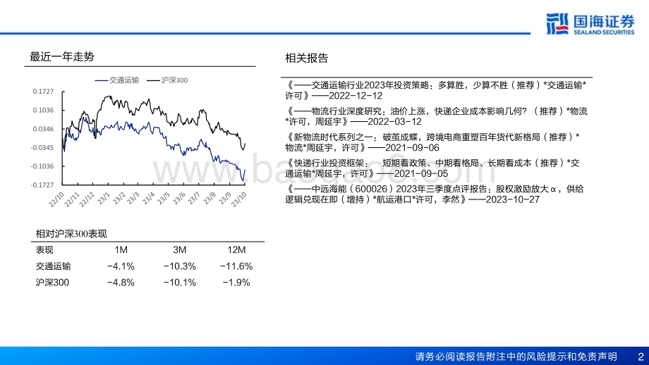 20231028_国海证券_交通运输行业证券研究报告：交运机构持仓分析哑铃配置攻守一体_22页.pdf_第2页