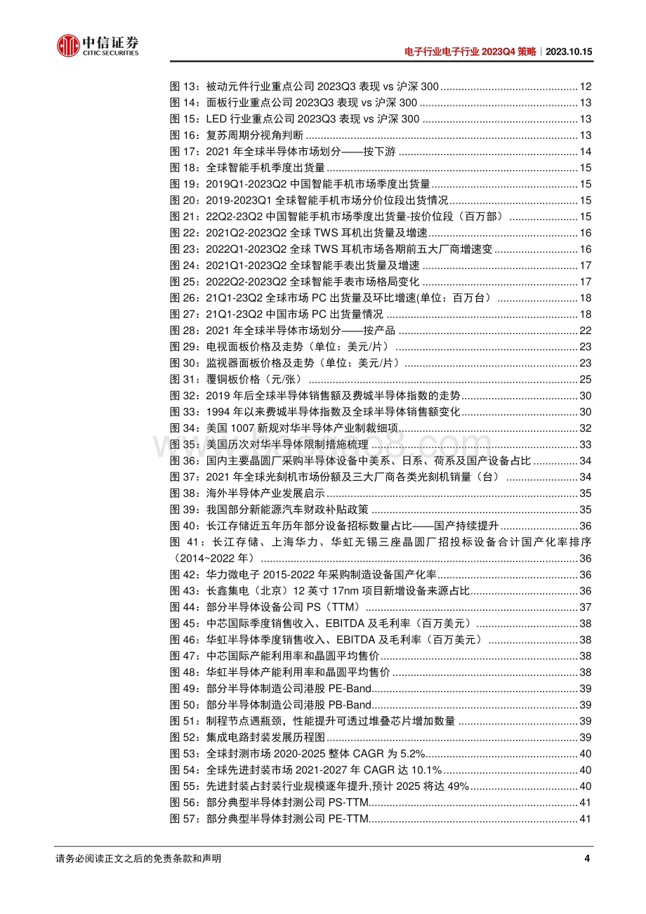 20231015_中信证券_电子行业证券研究报告：库存见底复苏渐进关注国产、安卓、AI三条主线_66页.pdf_第4页