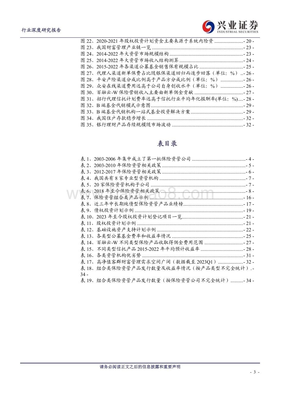 20230925_兴业证券_非银金融行业资管通鉴系列十八：新形势下浅析国内保险资管行业格局与发展路径_37页.pdf_第3页