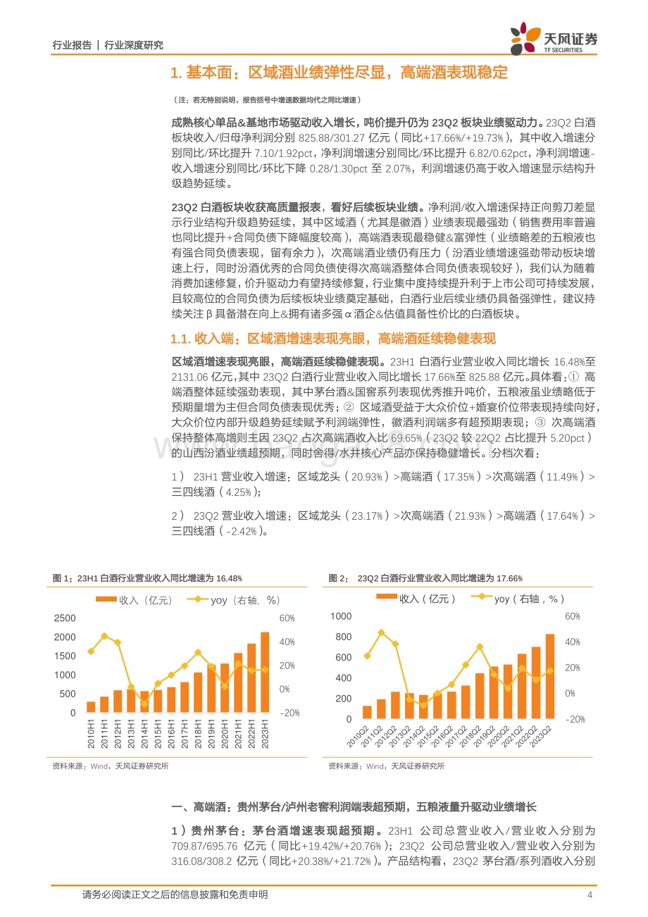 20230916_天风证券_白酒行业研究报告：板块强韧性尽显区域酒表现亮眼_23页.pdf_第4页