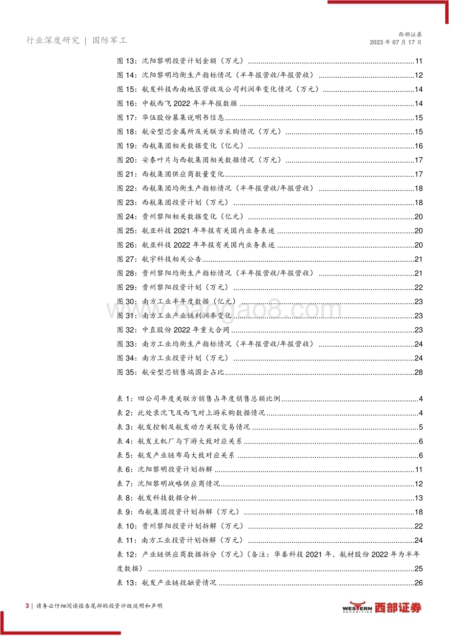 20230717_西部证券_航空发动机行业深度报告：干将发硎有作其芒航发产业链22年数据分析_33页.pdf_第3页