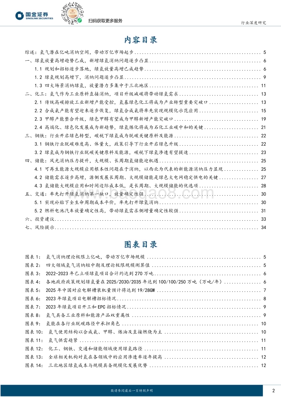 20231018_国金证券_氢能&燃料电池行业证券研究报告：潜在亿吨放量空间绿氢消纳及驱动力探讨_36页.pdf_第2页