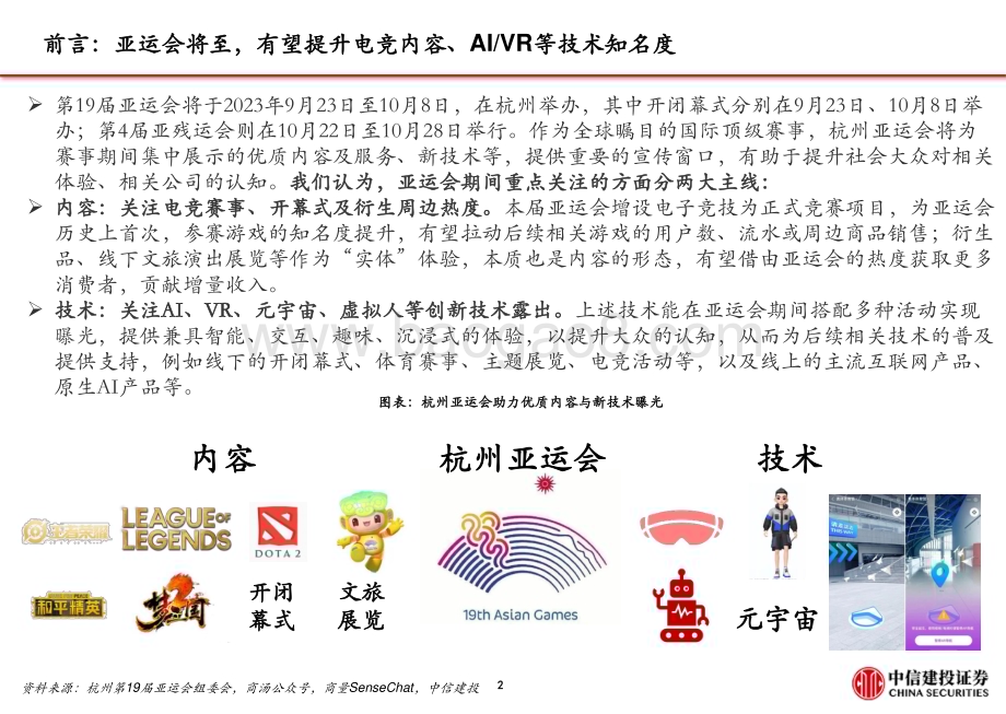 20230913_中信建投证券_传媒互联网行业研究报告：电竞首次入选AI、VR等技术加持亚运会相关传媒公司_30页.pdf_第3页