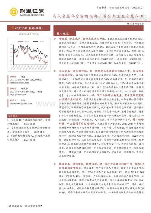 20231121_财通证券_有色金属行业年度策略报告：黄金与工业金属齐飞_29页.pdf