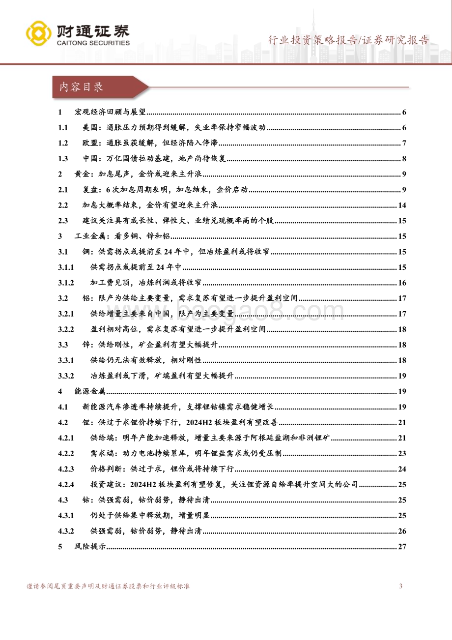 20231121_财通证券_有色金属行业年度策略报告：黄金与工业金属齐飞_29页.pdf_第3页